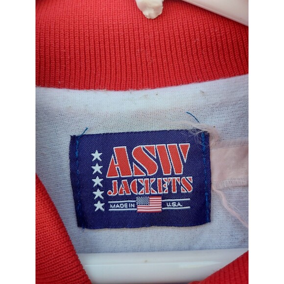 Vintage US Marines Satin Bomber Jacket XL Mens Varsity Military Snap USA - Picture 3 of 5